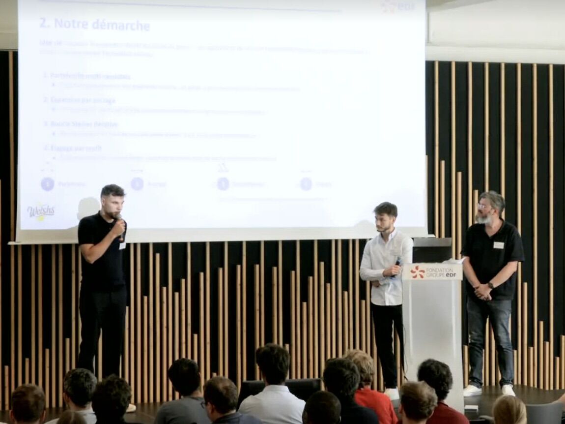 A team presenting its approach